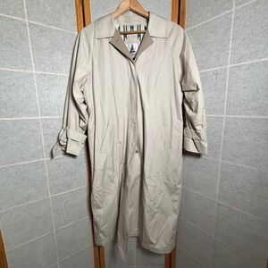 Misty Harbor Mens Original Beige Classic Trench‎ Coat Full Length Size Large